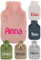 Personalised Hot Water Bottle with Soft Faux Fur Cover + Pom Poms Gift for Cozy Nights Pain Relief for Back Neck and Shoulders Great Gift 2 Liter (Pink Waffle)