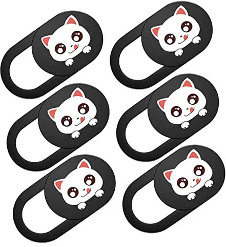 KICHOUSE 6pezzi Copertura Per Webcam Di Gatto Per Laptop Tablet Webcam Cursore Resistente Al Calore Durevole e Buona Tenacità