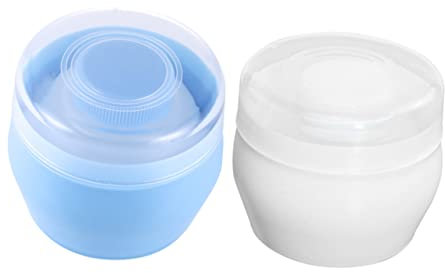 Supvox 2Stücke Babypuder Puffbox Flauschiger Pulverbehälter Für Babypflege Für Zuhause Unterwegs Sicher Für Mütter Mit Großem Fassungsvermögen