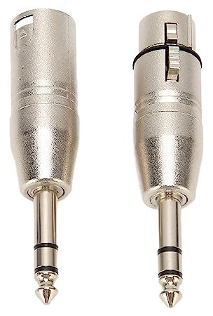 Yctze 2 Piezas de 1/4 de Pulgada TRS Al Adaptador Xlr, 6.35 Mm Estéreo Masculino a Xlr Conector Sonido Equilibrado Femenino y Masculino