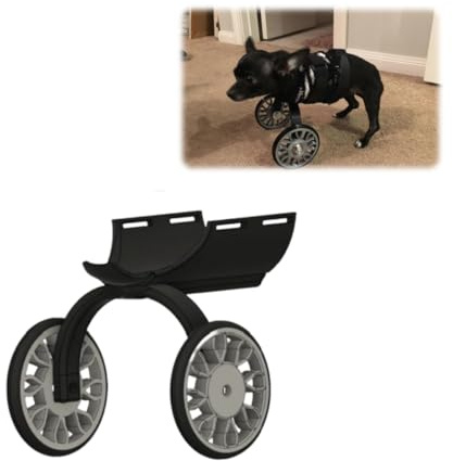 Generisch Rollstuhl für kleine Hunde, Rollstuhl für Vorderbein, Behinderte, leichte Spaziergänge, Rehabilitation, Haustier-Trolley, Beinbandage und Hüftstütze, Mobilitätshilfe für behinderte