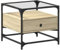 Eleganz Couchtisch mit Glasplatte Sonoma-Eiche 50x50x45 cm - Moderner Wohnzimmertisch aus Holzwerkstoffen, Stahl und Glas - Stilvoll & Langlebig