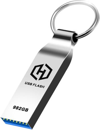 Niowoaf Memoria USB 982GB-Pendrive 982GB Impermeable Memorias USB Flash Drive para Computadoras/PC/Almacenamiento de Datos/Smartphone/Player