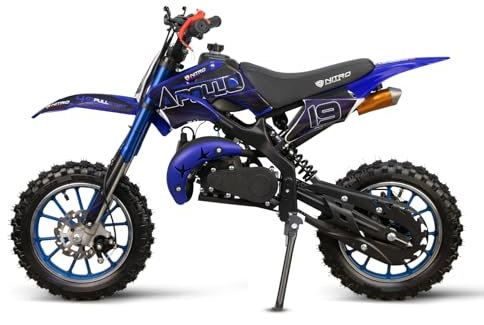 Nitro Motors Apollo Dirtbike, 49cc, 2-Takt Motor, 10 Zoll Räder, 50 km/h (Blau)