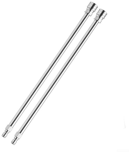Lavage à pression facile avec baguette en acier inoxydable à connexion rapide de 43,2 cm (gris clair)