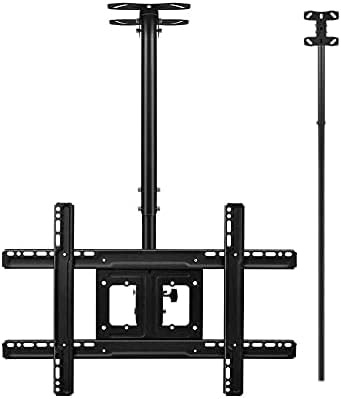 GHHVFEC Soporte de Montaje en Techo para TV de 26 a 65 Pulgadas, Altura Ajustable y Movimiento Completo, televisores Planos y curvos, hasta 50 kg, Soporte de TV Multifuncional