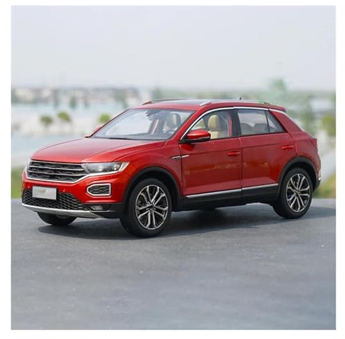 AMYALIN Modellauto Automodell 1:18 Für VW Für T-ROC 280STI 2018 Modellauto Aus Metallguss Modellfahrzeuge(rot)