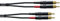 CORDIAL Cable audio doble Rca/Rca 30 cm Cable AUDIO Essentials RCA