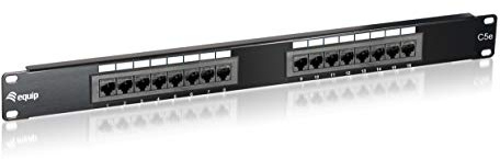 Equip Patchpanel 16x RJ45 Cat5e 19 1HE schwarz
