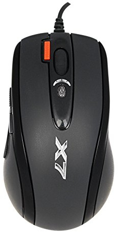 A4Tech Oscar Optische Gaming-Maus X-710BK mit USB-Anschluss, 2000 DPI, Schwarz, für Windows 2000/XP/MCE2005/XP (x64)/2003 (x64)/Vista