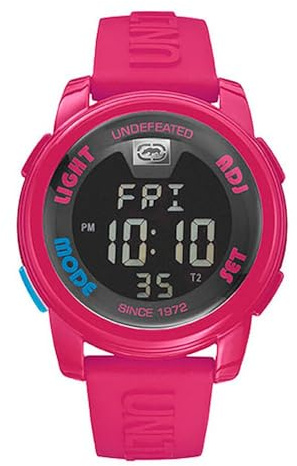 Marc Ecko Unisex Digital Watch with Black Dial Digital Display and Grey Silicone Strap E07503G6