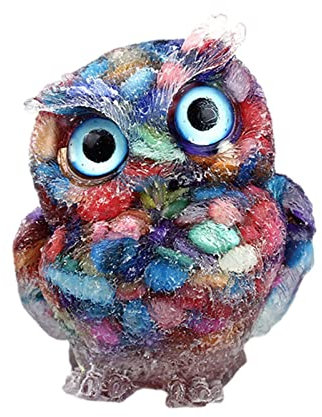 Luckxing Kristall Deko-Eule, Kristall Eulen Figur Realistisches Aussehen Kristalleule Kristalltiere Tabletop Ornament Centerpiece Home Decor Living Für Home Supplies Geburtstagsgeschenk