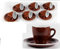 Gicos Set da 6 TAZZINE Caffe' con PIATTINO Marroni, Ceramica, Unica