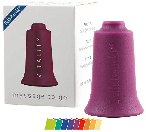 BellaBambi® original Schröpfglas | Saugglocken Cups aus hautverträglichem Silikon | Ideal für Beauty, Peeling, Sport & Massage bei Verspannung uvm. | Made in Germany | Intensität Regular - Brombeer