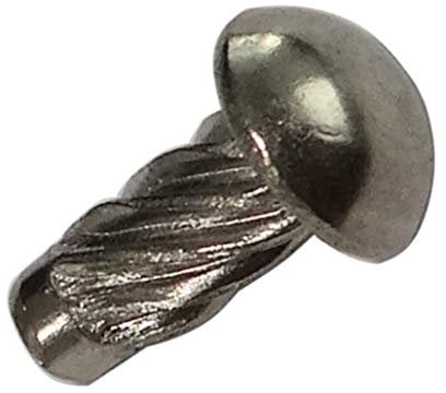 AERZETIX: Lot de 50 Rivets Fausse-vis Type U Ø2.89mm, Longueur 6.35mm, à tête Demi-Ronde, Acier A2 - C43496