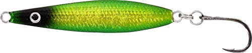 Westin Salty Jig - Jig de metal en 3 longitudes y pesos, 8 colores, gancho individual, doble anillo de sujeción, para jiggen, lanzar y recoger (Lime Ayu, 12 g)
