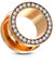 beyoutifulthings Ohr-Tunnel Zirkonia-Kranz Roségold Clear Ohr-Piercing Edelstahl Ohr-Schmuck Screw Fit Flesh Plug Schraub-Verschluss 10mm