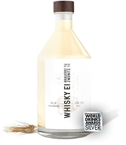 Brauerei Zwönitz Whisky Eierlikör aus dem Erzgebirge 0,5 Liter/Eierlikör Geschenk/Osterschnaps aus Sachsen mit original Zwönitzer Whisky/Cremiger Oster Likör/Ostergeschenke Eierlikör