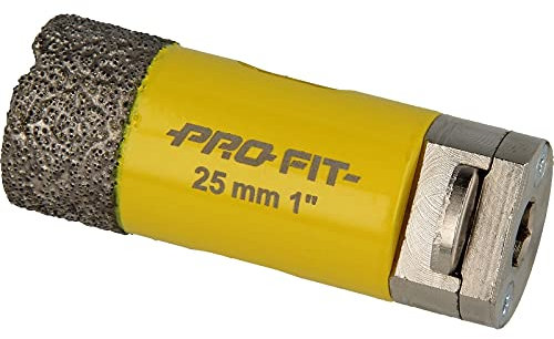 Profit 0903 1025 25mm Diamond Dry Core Drill with 8mm Hex, Yellow