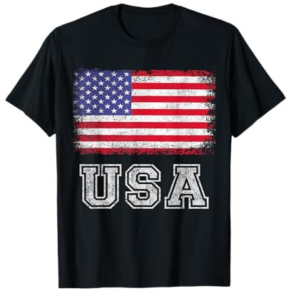 USA American Flag United States US Patriotic For Men Women T-Shirt