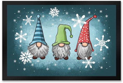 speecheese Weihnachts-Wichtel Fußmatte XXL in 50x75 cm Fußabtreter für Weihnachtszeit Advent lustige Weihnachtsdekoration Deko für Hauseingang Winter Vorfreude auf Weihnachten