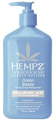 Hempz Smoothing Herbal, Beauty Actives Body Moisturiser Lotion Cream, Fresh & Light, Lighweight & Non-greasy 17 Fl Oz - Ocean Breeze