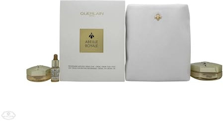 Guerlain Abeille Royale Age-Defying Day Cream Gift Set: Day Cream 50ml, Advanced Youth Watery Oil 5ml, Eye Cream 5ml & Luxury Cosmetics Pouch