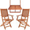 Casaria® Balkonmöbel Set 2 Personen Holz FSC®-Zertifiziert Wetterfest 3-TLG Klappbar 160kg Belastbarkeit Akazie Balkon Garten Möbel Terrassenmöbel
