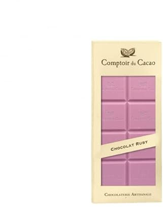 Tablette chocolat ruby nature 90g - Comptoir du Cacao