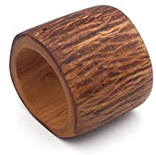 Serviettenring Naturschnitt Serviettenhalter Holzring Tischdekoration Tischschmuck für Gäste Handgefertigt aus Olivenholz