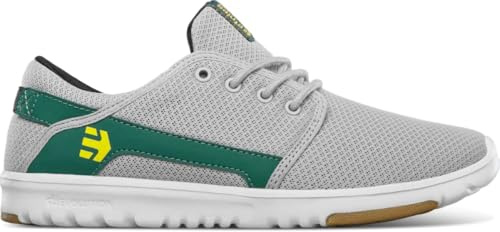 Etnies Scout – Ultra-Light Lifestyle, Reinforced Design, Cushioned Feel, Everyday Comfort, Vegan - Lightgrey/Yellow - 7