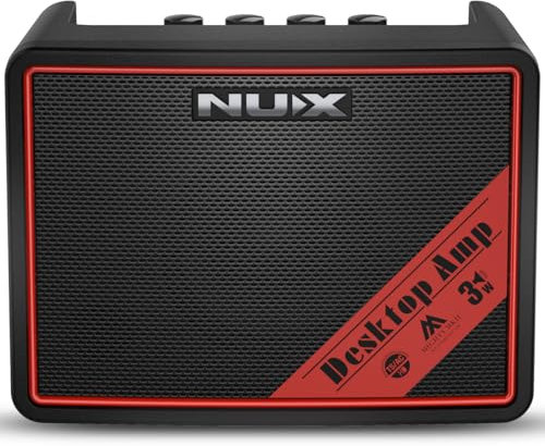 NUX Mighty Lite BT MKII Tragbarer Desktop-Gitarren-/Bassverstärker, 3 Watt, 512 Samples IR, 7 Effektblöcke (MKII)