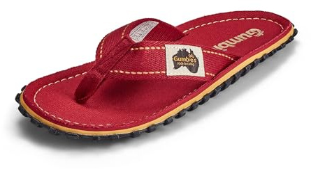 Gumbies Classic - Flip Flops aus recycelten Materialien - robuste Sohle aus wiederverwerteten Autoreifen, ergonomisches Fußbett - Red, 40