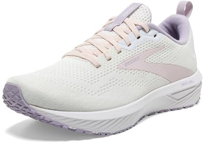 Brooks Women’s Revel 6 Neutral Running Shoe, Marshmallow/Pink/Purple, 5.5 UK