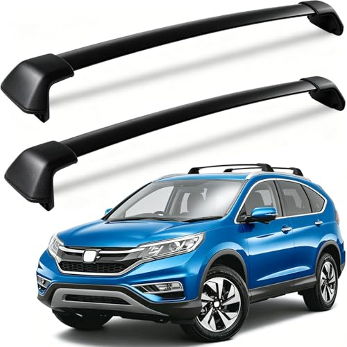 Wonderdriver Dachträger-Querstangen passend für Honda CRV CR-V 2012 2013 2014 2015 2016 mit Seitenschienen, Aluminium-Dachreling, Querstangen, Gepäckträger für Kanu, Fahrrad, Kajak, Auto, Snowboard,