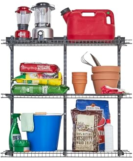 Rubbermaid Fasttrack Rail Storage 36x12 3-Shelf Kit, 350 lbs. Per Shelf, for Home/Garage/Shed/Workshop Organization