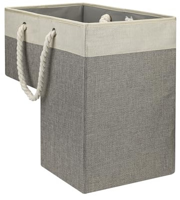 Treppenkorb, 41 x 26 x 41 cm Multifunktionaler Treppenkorb Organizer Halter Aufbewahrungsbehälter mit Seilgriffen Faltbarer Stufenkorb für das Heimbüro