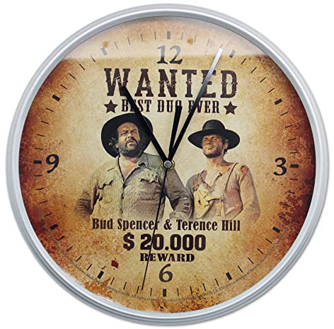 Blechwaren Fabrik Braunschweig GmbH Details zu Bud Spencer und Terence Hill - Wanduhr - Wanted WCT03