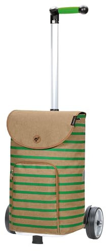 ANDERSEN Einkaufstrolley - Shopper Eske grün 47 L Handwagen, modern, nachhaltig, Shopping, Aluminium, Griff ergonomisch, höhenverstellbar, Kugellagerrad