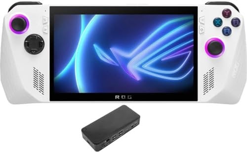 ASUS ROG Ally Gaming Console, 7” (1920x1080) 120 Hz Touch Full HD Display (AMD Ryzen Z1 Extreme 8-Core, 16GB LPDDR5X 6400MHz RAM, 512GB SSD, AMD Radeon, Fingerprint Reader, Win 11 Home) w/USB-C Dock