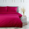 VEL VET HOME VelvetHome Deluxe Bettwäsche 155x220 Baumwolle Bettbezug 155x220 cm mit Kissenbezug 80x80 cm Hohe Qualität Bettwäsche-Set mit Reißverschluss 100% Baumwolle Made in EU Himbeere 155 x 220