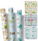 Geschenkpapier Kinder – 3 Rollen im Set – Motive: Safari, Bauernhof, Meerestiere – für Geburtstag oder Weihnachten – Packpapier für Mädchen und Jungen – Rolle: 47 cm breit, 3 m lang - SET 2