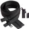 ICED PIXEL 3Pcs Cerniere Lampo 70 Cm, 5 Plastica Cerniera per Giubbotto, Autobloccante Separabile Zipper, Cerniera di Ricambio Plastica, per Jacket Cucire Cappotti Giacca (Nero)