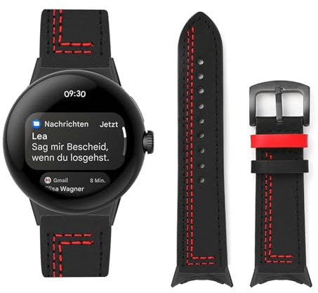 Lederarmband Kompatibel für Google Pixel Watch Armband Leder Armband Weiches Echtleder für Herren Damen Ersatzarmband Einstellbar Armbänder mit Google Pixel Watch (C,Leder)