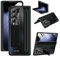 Miimall Coque pour Samsung Galaxy Z Fold 4, Coque Antichoc avec Protection de L'écran Trempé et Protection de la Charnière avec Support Caché et Stylet pour Samsung Galaxy Z Fold 4 (Noir)