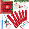 KreativeKraft Nutcracker Christmas Crackers Pack of 6 Festive Figurine Soldiers Tree Hanging Ornaments Decorative Holiday Family (Red Ornament)