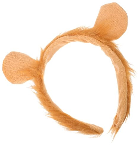 LIFKOME Lion Ohr Stirnband Kostüm Zubehör Für Halloween Tier Kostüm Accessoire Für Erwachsene Und Teenager Weiche Für Karneval Und Festlichkeiten