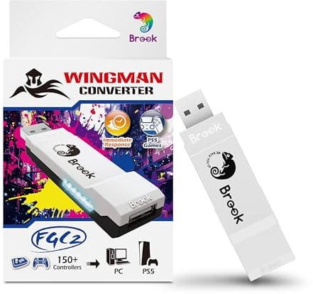 Brook Wingman FGC2 Converter - Adattatore per joystick Arcade per PS5 e PC, compatibile con tutti i giochi PS5