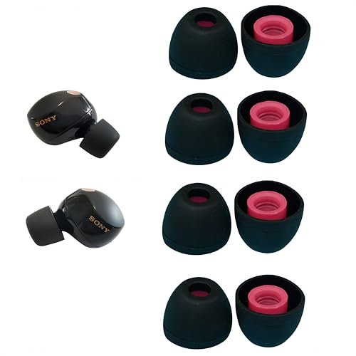 Rhinenet Silicone Earbuds Tips for Sony 1000XM5/1000XM4/LinkBuds S/WF-C500/WF-C700N Earbuds WF WI XBA Earbuds, with Storage box, 4 Pairs (Small)
