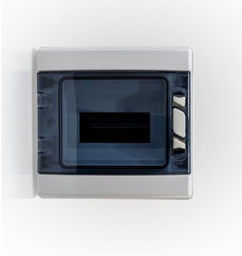 Elektro Butler Sicherungskasten-Aufputz IP65 - Wasserdicht und Staubdicht – Verteilerkasten Aufputz - Inklusive Zubehör - Robuster Verteilerkasten (1-reihig 8 Module)